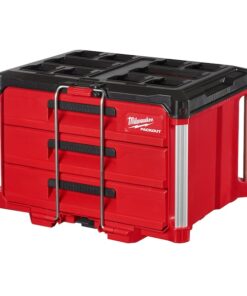PACKOUT 3-Drawer Tool Box, Polymer, Black/Red, 22-1/4 in W x 16-1/4 in D x 14-1/4 in H