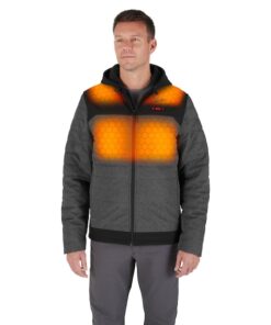 M12 Heated TOUGHSHELL Men's Jacket, Gray, Heats 3 to 12 Hours, 2 Outside Pockets, 2XL