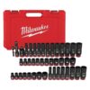 43 pc. SHOCKWAVE Impact Duty 3/8 in. Drive, SAE and Metric, Deep Well 6-Point Socket Set