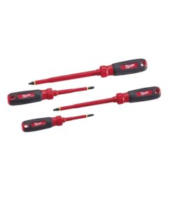 4 PC 1000V Insulated Screwdriver Set w/Square Recess