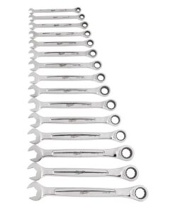 15pc Ratcheting Combination Wrench Set - Metric