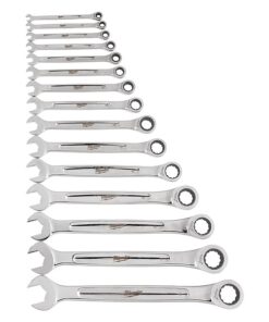 15pc Ratcheting Combination Wrench Set - SAE