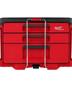 PACKOUT Multi-Depth 3-Drawer Tool Box, Polypropylene, Black/Red, 22 in W x 16-1/2 in D