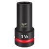 Impact Socket, Socket Size 1 1/8", Deep