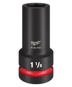 Impact Socket, Socket Size 1 1/8", Deep