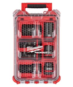 1 in Drive Impact Socket Set, Metric, SAE, 7 pcs