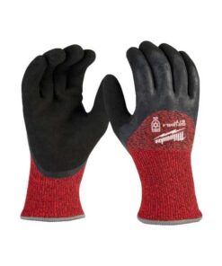 Cut-Resistant Insulated Gloves, Cut Level A4 , Double Dipped , Latex , Sandy , S (7) 12 PK