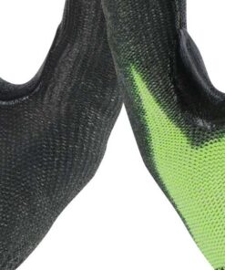 Hi-Vis Cut Resistant Coated Gloves, Cut Level A5 , Dipped , Polyurethane , Smooth , L ( 9 ) 12 PK