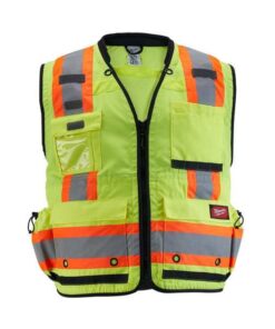 Class 2 Surveyor's High Visibility Yellow Safety Vest - Large/X-Large