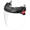 Face Shield, Clear Visor, Polycarbonate, Locking Detents Suspension