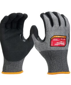 Cut Protection Dipped Gloves, Cut Level A8 , Dipped , Nitrile , Sandy Nitrile , XL 12 PK